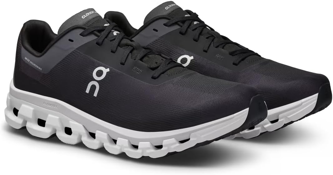 On Cloudflow4 グレー/ブラック 27cm ON Cloudflow 4 Men's Road Running Shoes Sneakers, Black